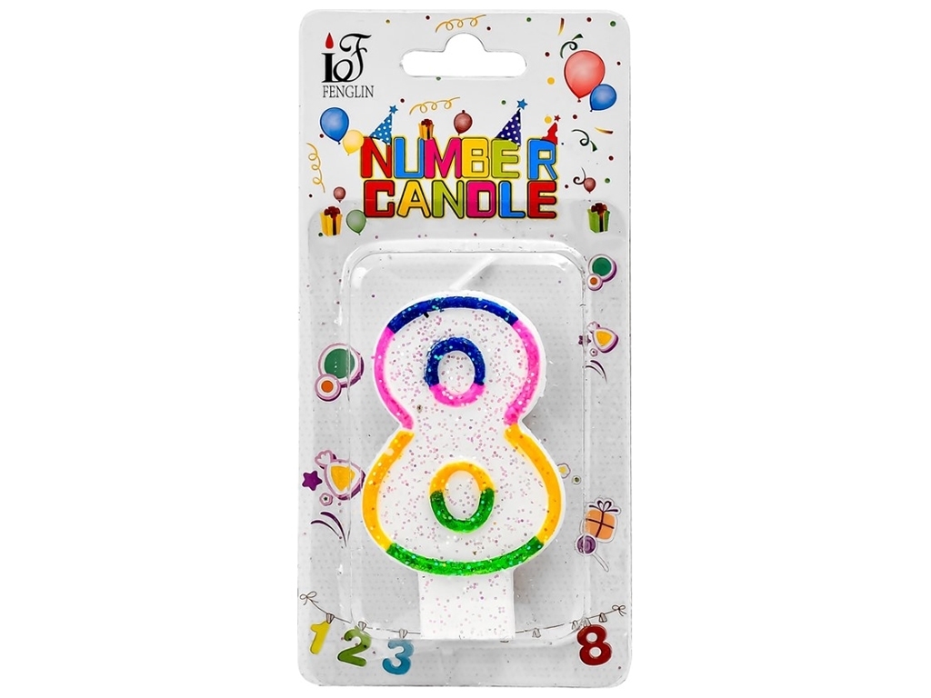 Свічки-цифри для торта, 8