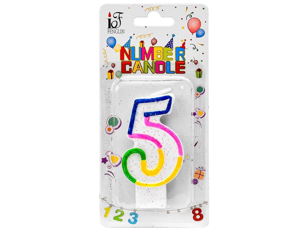 Свечи-цифры для торта, 5
