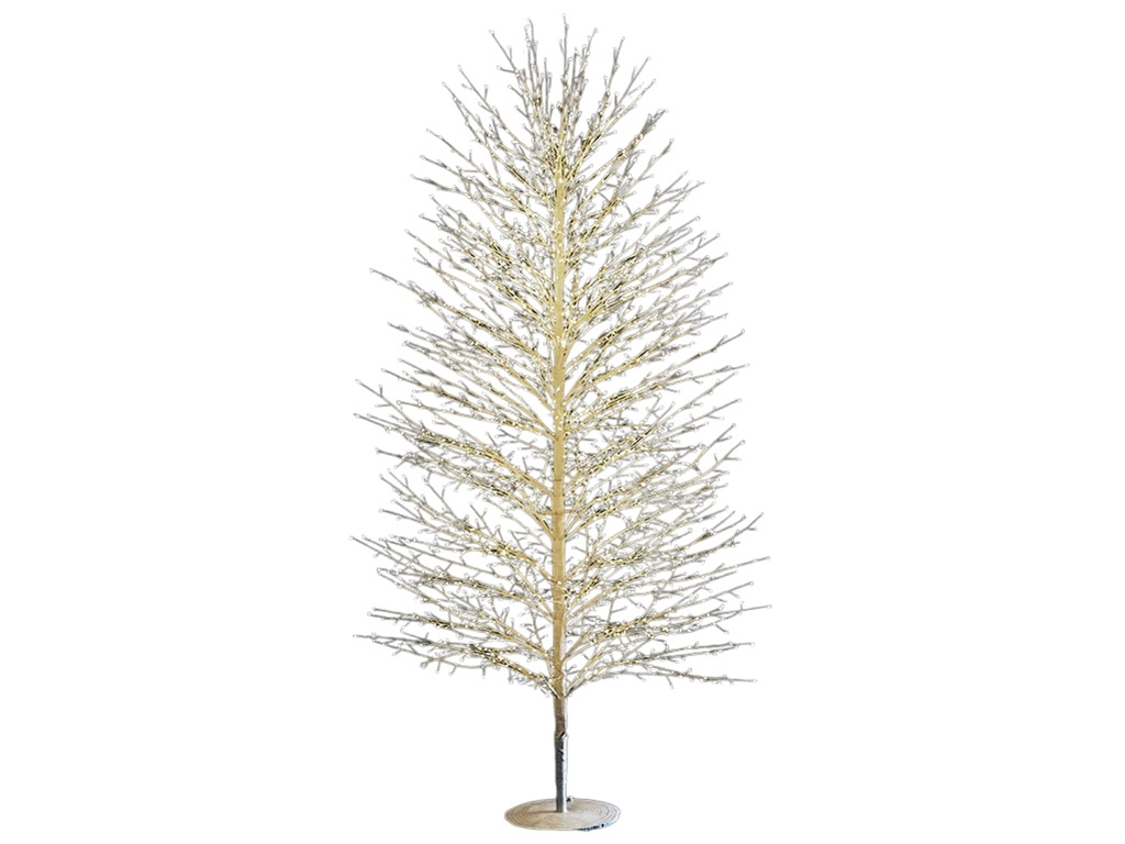 Светодиодное дерево (2700 мини-LED, цвет лампочек - тёплый белый), 210см, цвет - белый