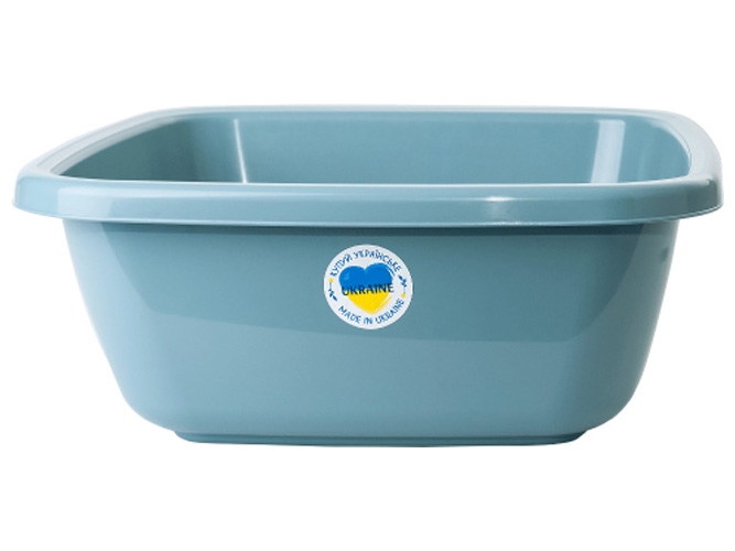 Таз квадратный, 6,0л, 29х29х16см (цвет сизо - голубой) 121042