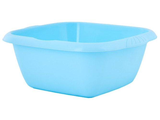 Таз квадратный Евро, 9,0л 36х35х15см (цвет голубой ледяной) 121046