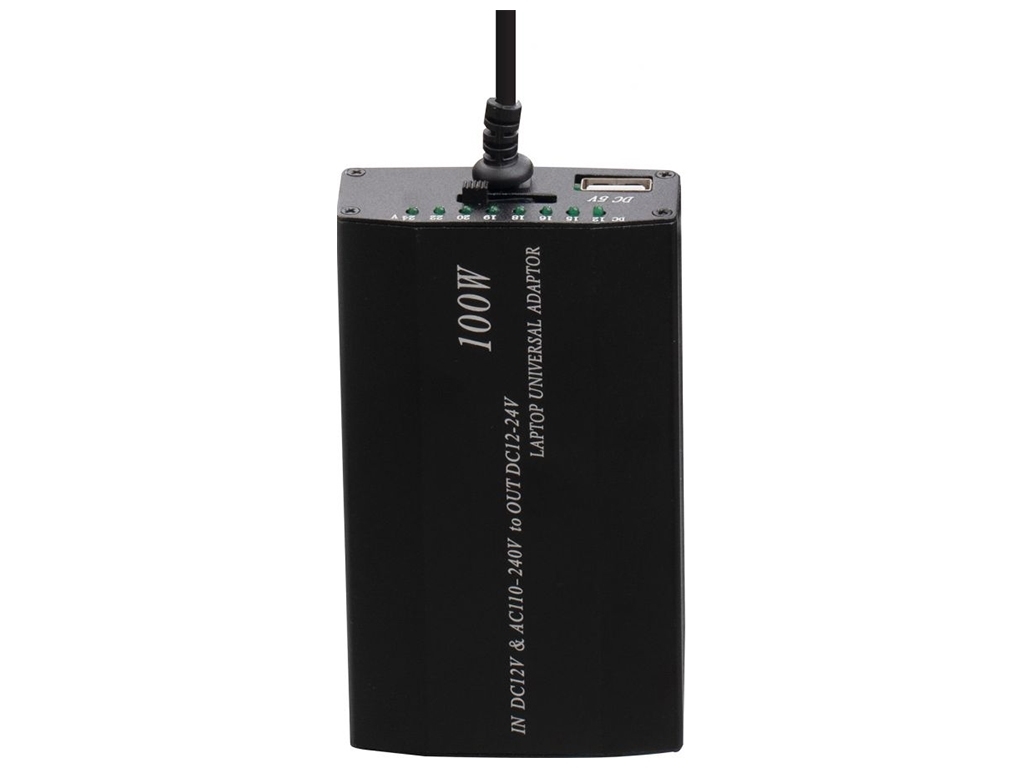 Універсальний зарядний пристрій для ноутбука 100w 8 Pin + Авто Адаптер Колір Чорний