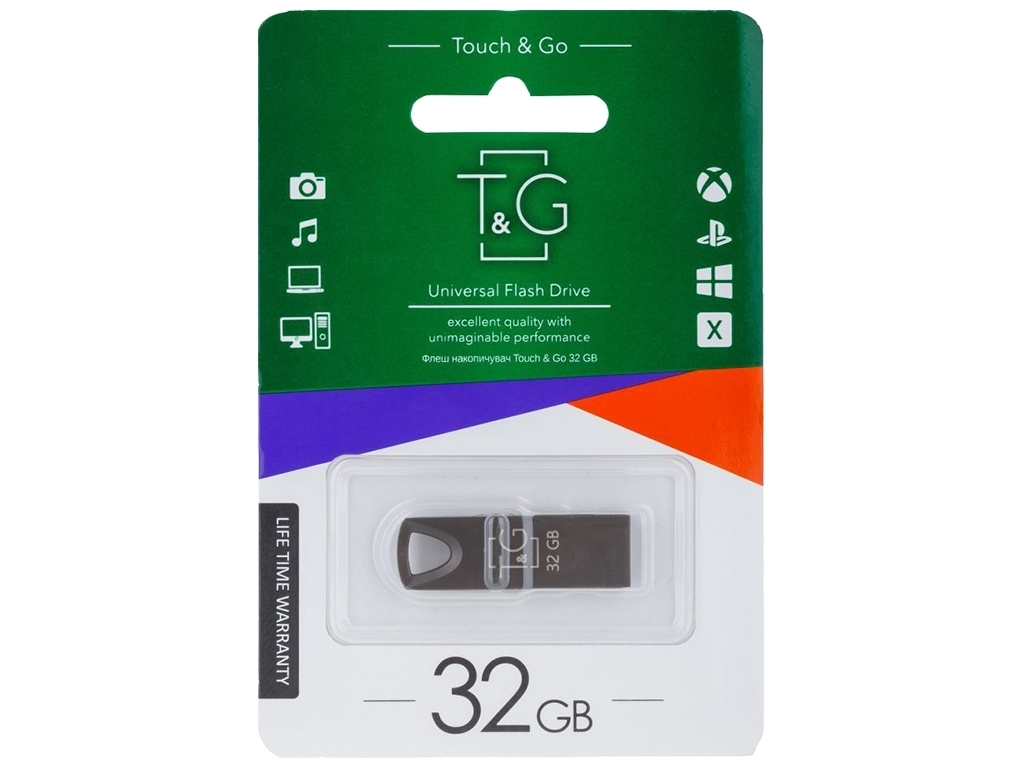 USB флеш-накопитель T&G 32gb Metal 117, Чёрный