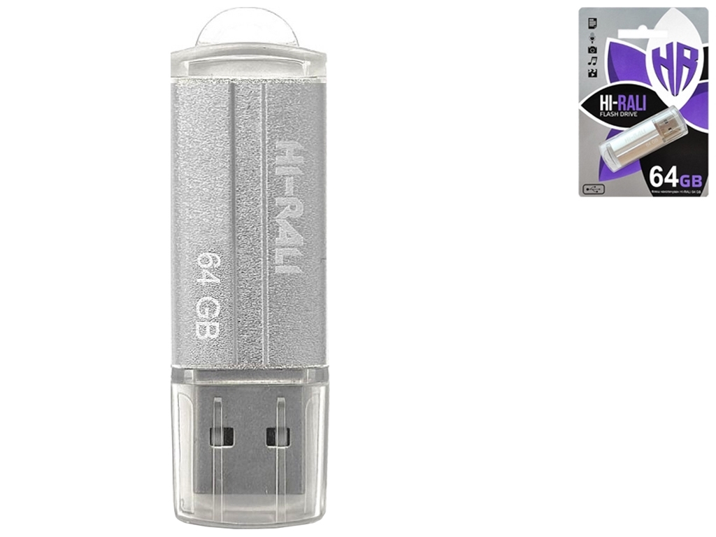 USB флеш-накопитель Hi-Rali Corsair 64gb Цвет Стальной