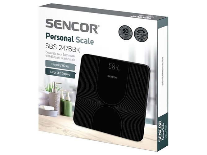Весы напольные Sencor, SBS 2476BK, 8590669338412
