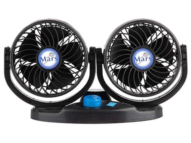 Вентилятор в прикуривателе пластик. двойной 12В, 5,5" (5,5-12V X-816/Y168C)