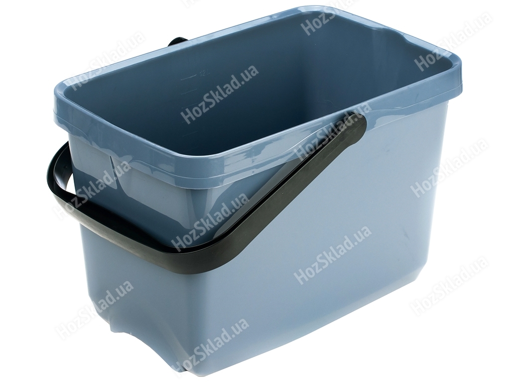 Ведро для швабры, серое, 24x22,5x35см, 12л, 25004