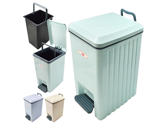 Ведро мусорное с педалью и крышкой микролифт пластмассовое 5,5л