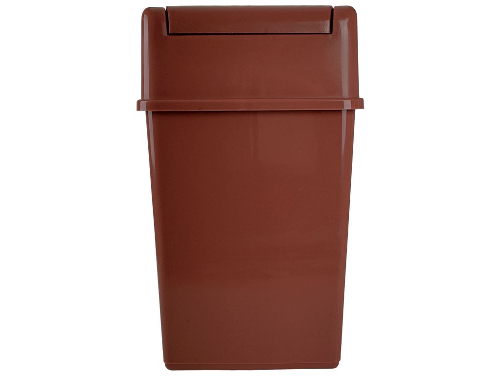 Ведро для мусора с поворотной крышкой, 25л (цвет коричневый) Консенсус