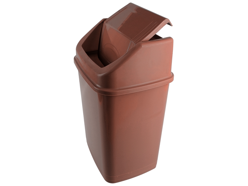 Ведро для мусора с поворотной крышкой Консенсус, 4,2л (Коричневый)