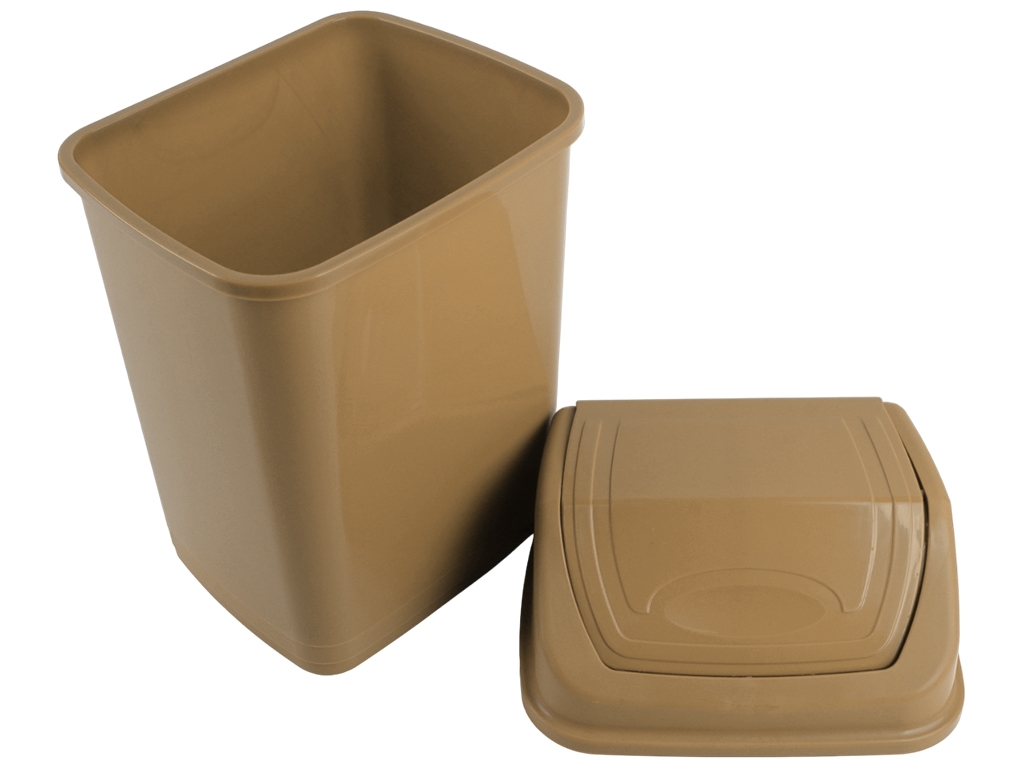 Ведро для мусора с поворотной крышкой Консенсус, 8,5л (Бежевый)