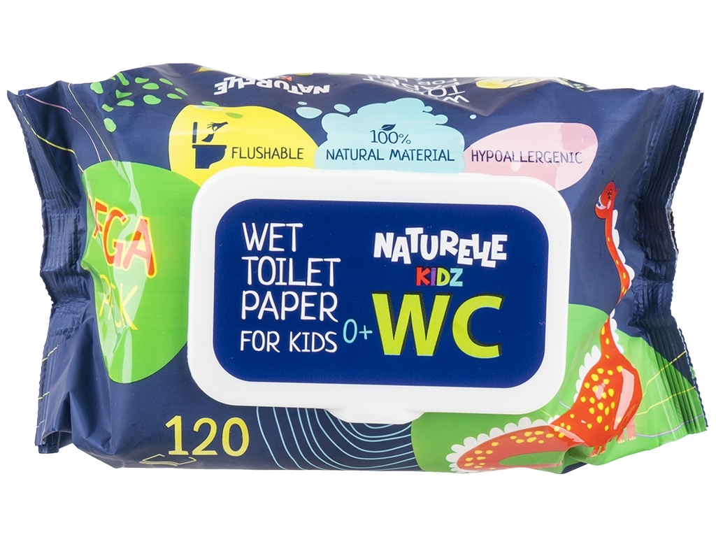 Вологий туалетний папір Naturelle KIDZ, 120шт