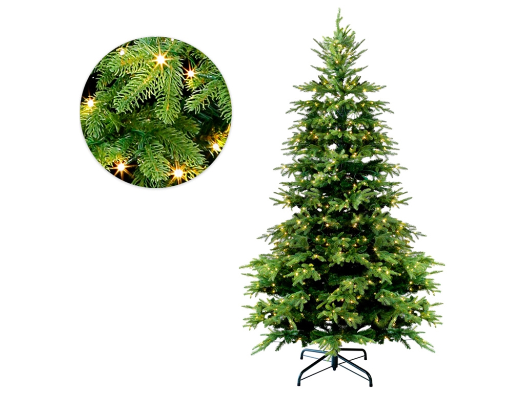 Елка искусственная Аврора, 280см, 4374 ветки, 850 LED, свет - тёплый белый