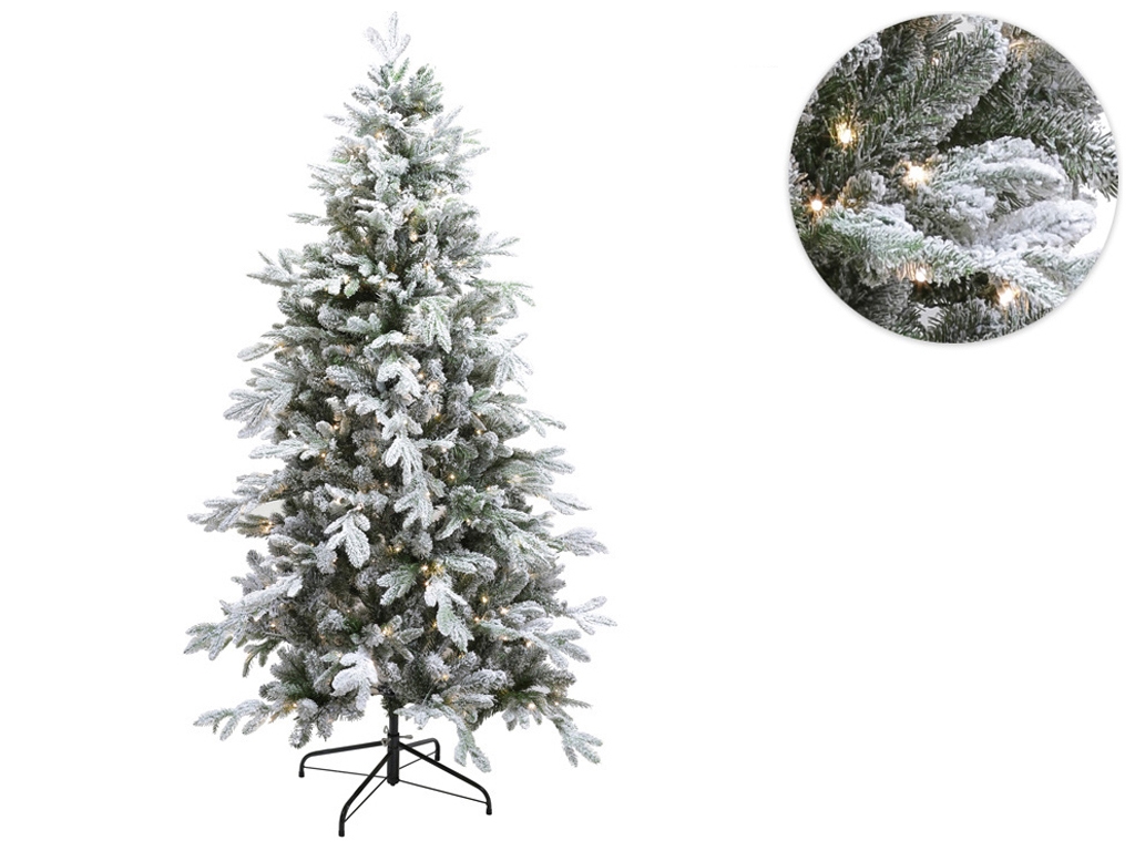 Ёлка искусственная Рождественская 1465 веток, 300 LED лампочек, 182см