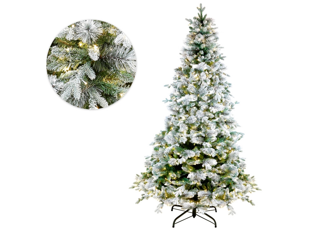 Елка искусственная Снежная королева, 274см, 1300 LED, свет - тёплый белый, адаптер для помещений