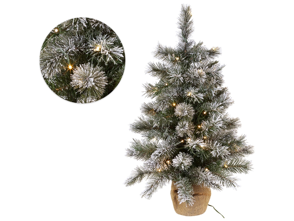 Елка искусственная Праздничная, 75см, 76 веток, 50 LED, свет - тёплый белый