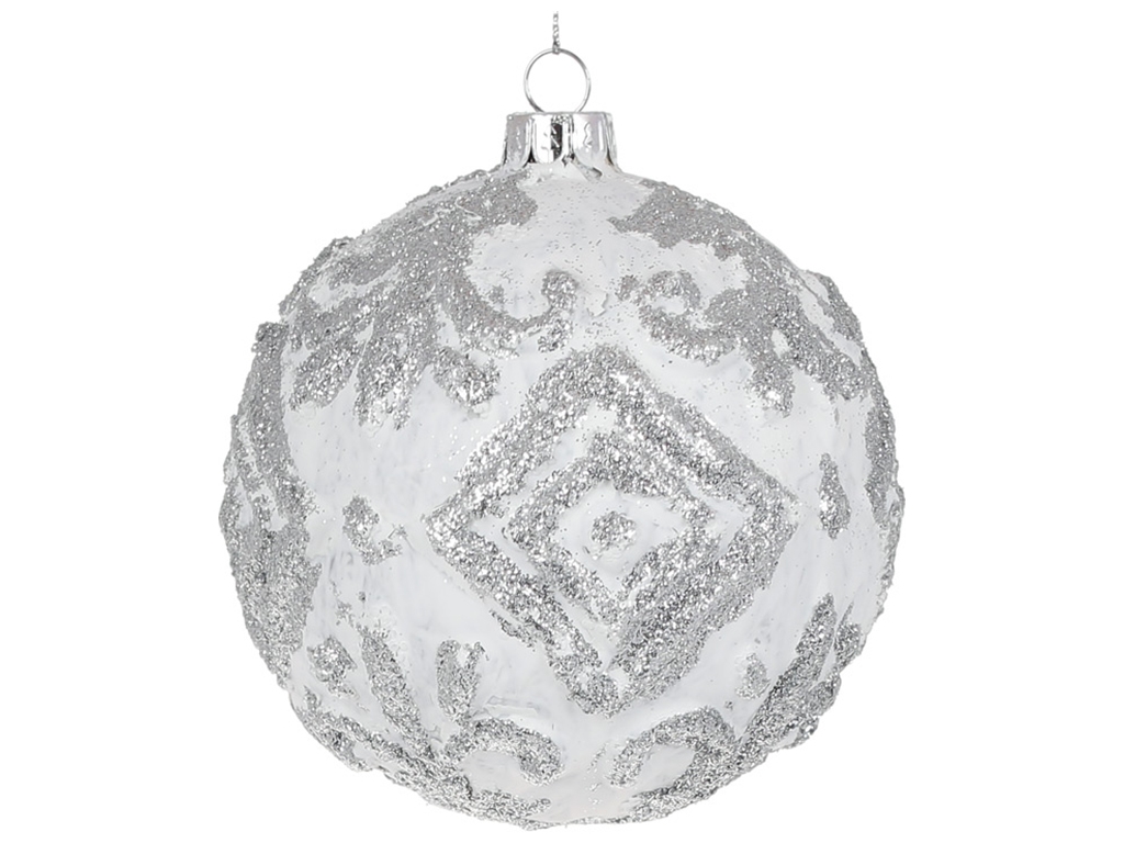 Ялинкова куля 10см, біла