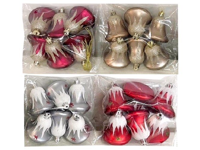 Елочные игрушки Bell, 6см (цена за набор 6шт)