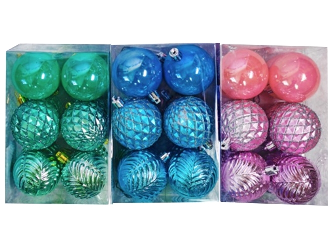 Ялинкові кульки, 6см (ціна за упаковку 12шт)