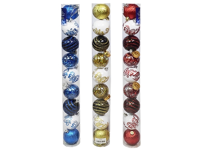 Елочные шарики, 6см (цена за упаковку 9шт)