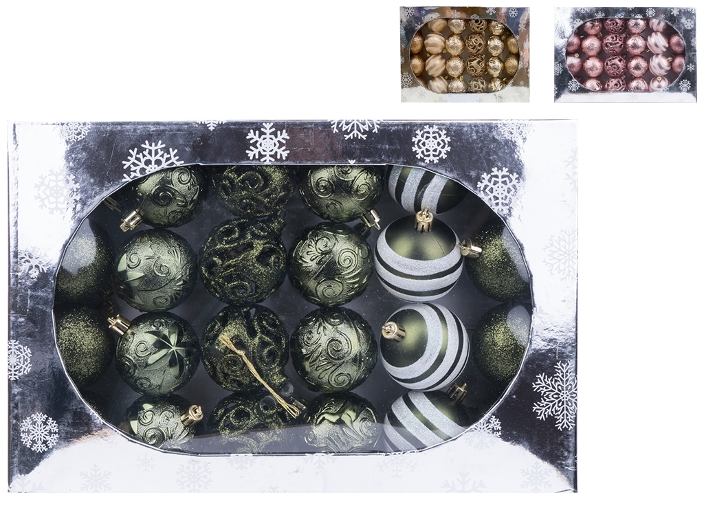 Елочные шарики, 6см (цена за упаковку 24шт)