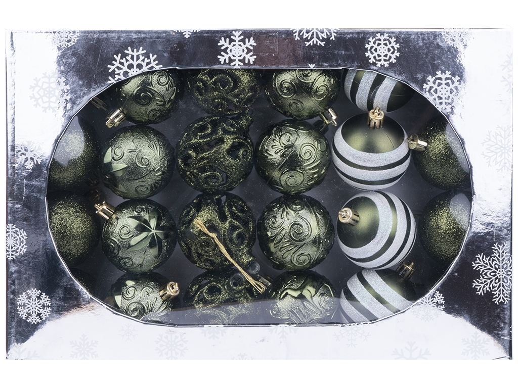 Елочные шарики, 6см (цена за упаковку 24шт)