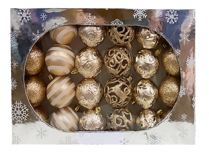 Елочные шарики, 6см (цена за упаковку 24шт)