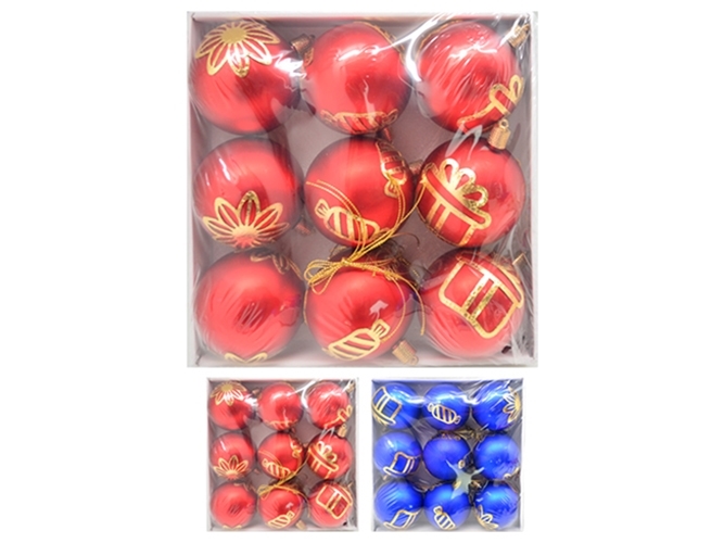 Елочные шарики Магічна Новорічна 6см (цена за упаковку 9шт)