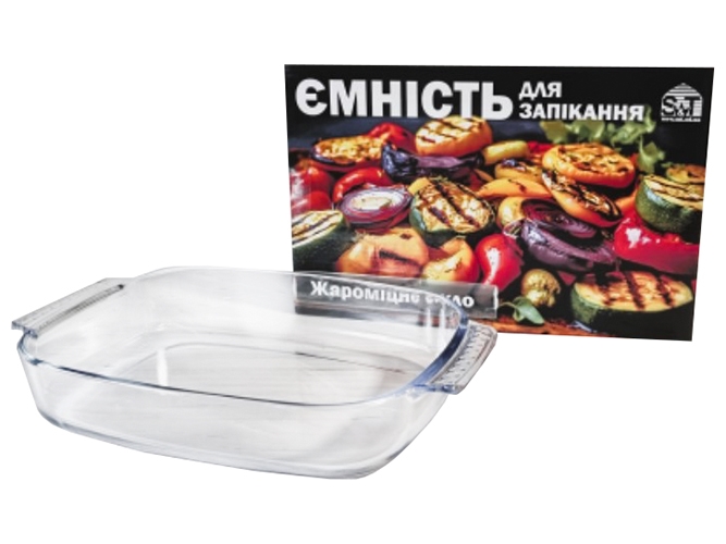 Емкость для запекания, глубокая, с ручками, прямоугольная,  34х22х6см