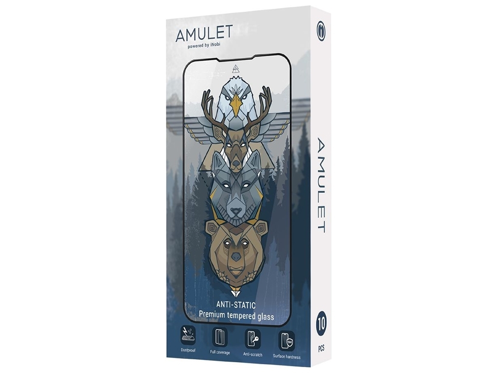 Защитное стекло Amulet 2.5D HD Antistatic for iPhone XR/11, 10шт, Цвет Черный