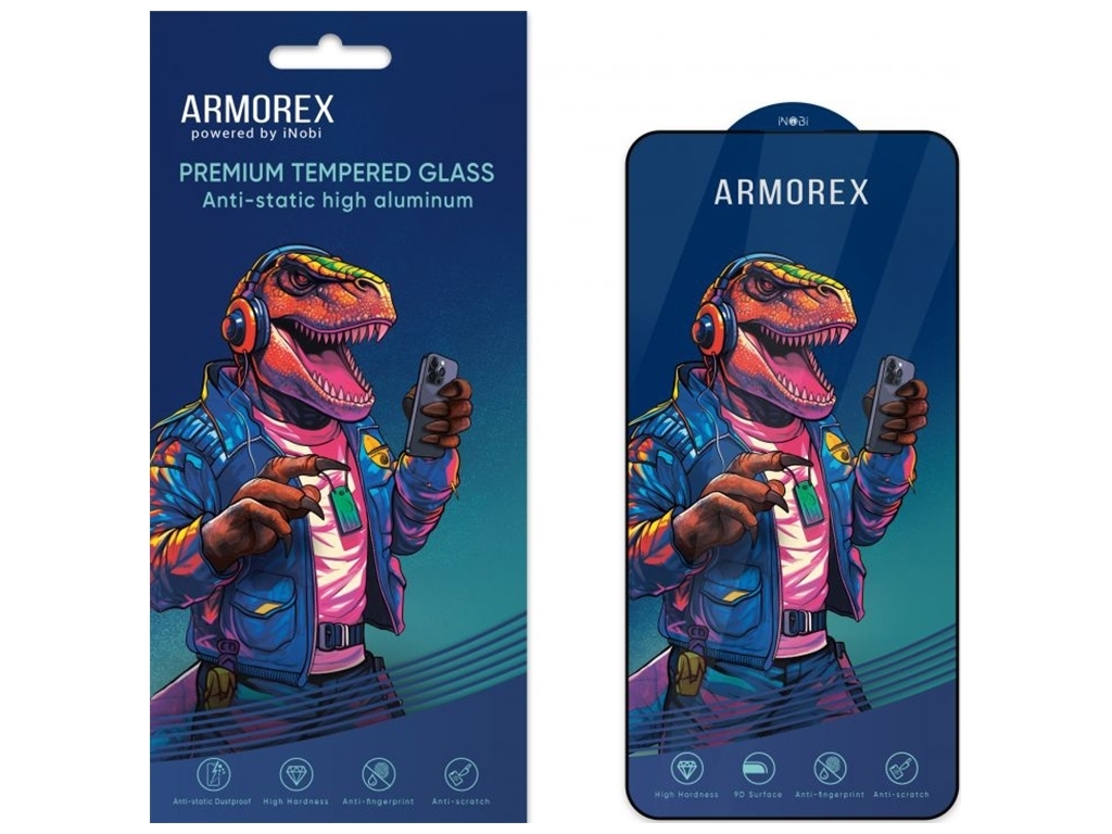 Защитное стекло ARMOREX 5D High-Alum Antistatic for Samsung A04/A04s/A04e/A03/A03s/A02/A02s Цвет Чер