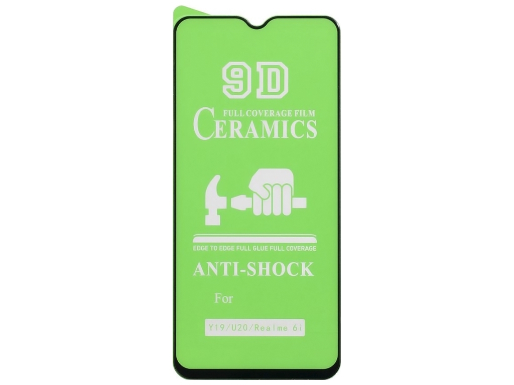 Защитное стекло Film Ceramic for Realme 5 / 6i без упаковки Цвет Чёрный