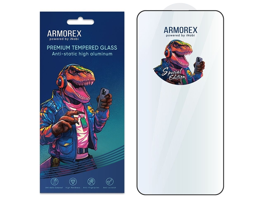 Защитное стекло Armorex SE 5D Hi-Alumin Antistatic для iPhone 15 Цвет Black