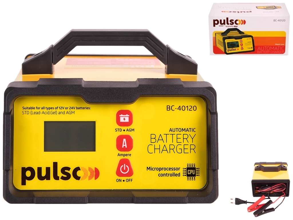 Зарядное устройство PULSO BC-40120 12&24V/2-5-10A/5-190AHR/LCD/Импульсный