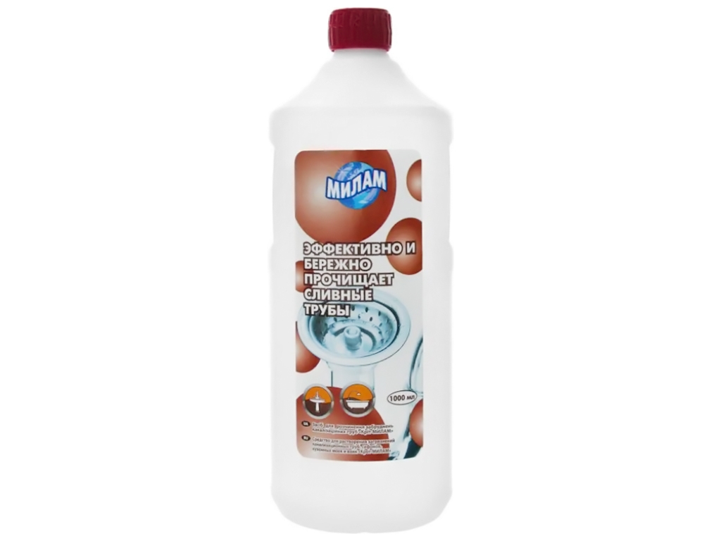Средство для растворения загрязнения канализационных труб Крот МилаМ, 1л