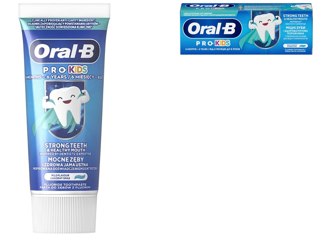 Зубная паста Oral-B Pro Kids Нежный Вкус, для детей в возрасте до 6 лет, 50мл